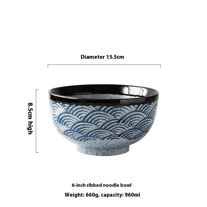 Elevate Your Dining Experience with the Elegant Sea Damaskeen Ceramic Bowl – A Stylish Addition to Any Tableware Collection