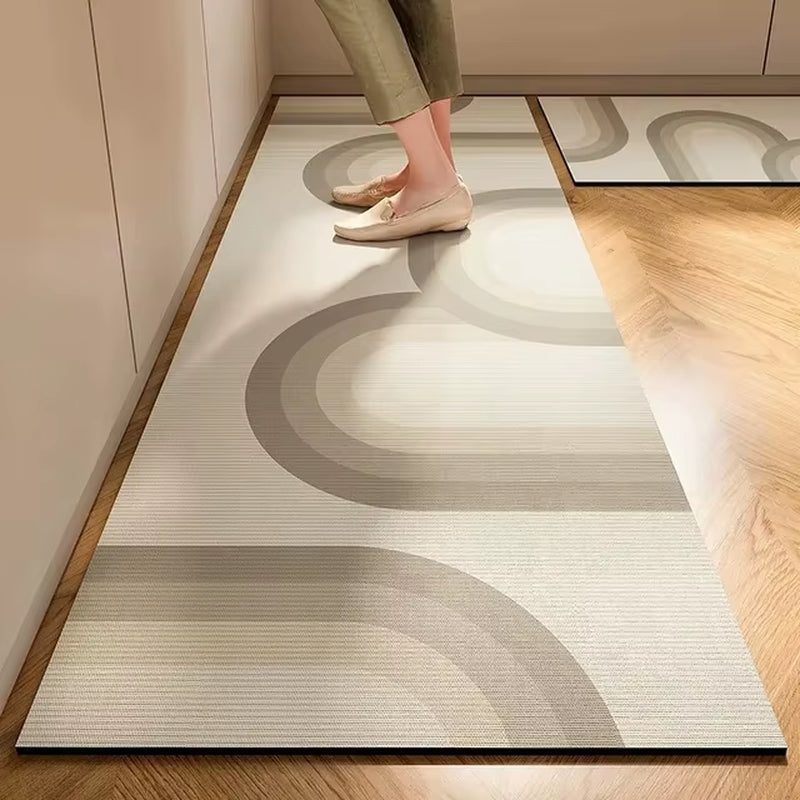 Transform Your Kitchen with the New Japanese Style Soft Diatomite Mud Floor Mat - Super Absorbent, Anti-Slip, and Easy to Clean!