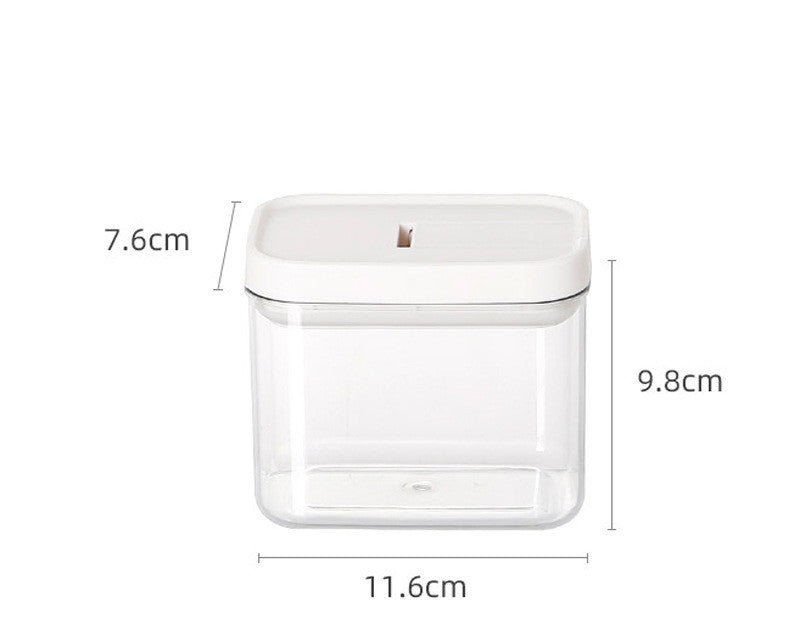 Stylish Transparent Airtight Square Storage Jar for Pasta - Keep Your Food Fresh!