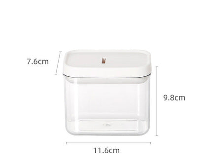 Stylish Transparent Airtight Square Storage Jar for Pasta - Keep Your Food Fresh!