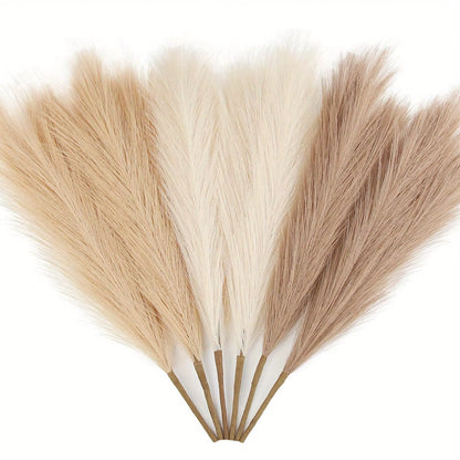 Faux Pampas Grass Decor Set