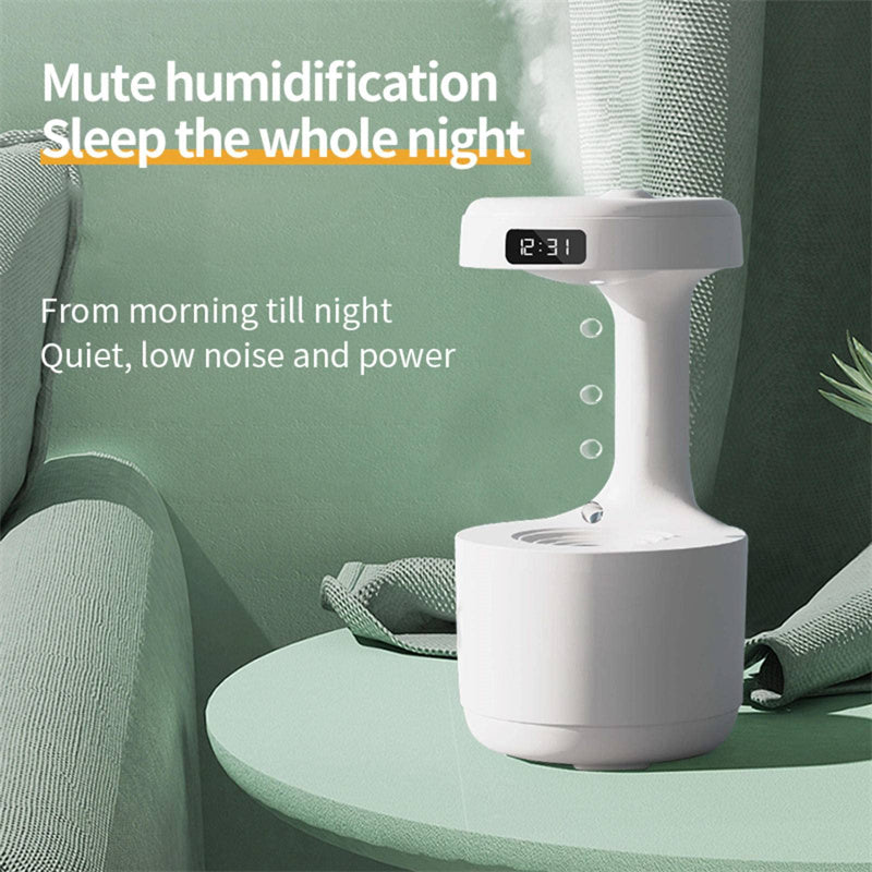 Transform Your Space with the Bedroom Anti-Gravity Humidifier & Clock Aroma Diffuser - Large Capacity for Mute, Heavy Fog Relaxation