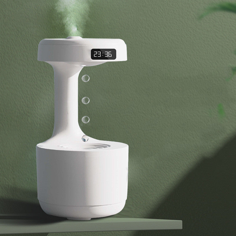 Transform Your Space with the Bedroom Anti-Gravity Humidifier & Clock Aroma Diffuser - Large Capacity for Mute, Heavy Fog Relaxation
