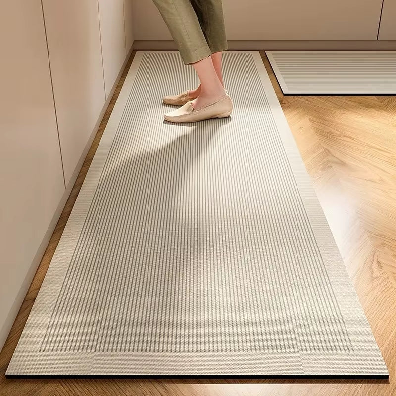 Transform Your Kitchen with the New Japanese Style Soft Diatomite Mud Floor Mat - Super Absorbent, Anti-Slip, and Easy to Clean!