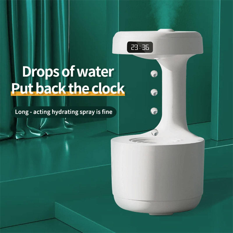 Transform Your Space with the Bedroom Anti-Gravity Humidifier & Clock Aroma Diffuser - Large Capacity for Mute, Heavy Fog Relaxation