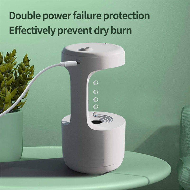 Transform Your Space with the Bedroom Anti-Gravity Humidifier & Clock Aroma Diffuser - Large Capacity for Mute, Heavy Fog Relaxation