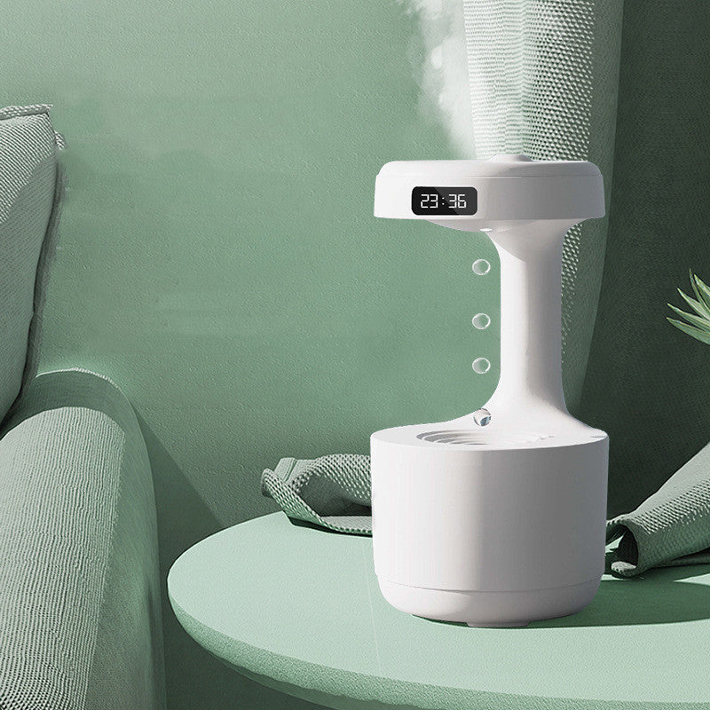 Transform Your Space with the Bedroom Anti-Gravity Humidifier & Clock Aroma Diffuser - Large Capacity for Mute, Heavy Fog Relaxation