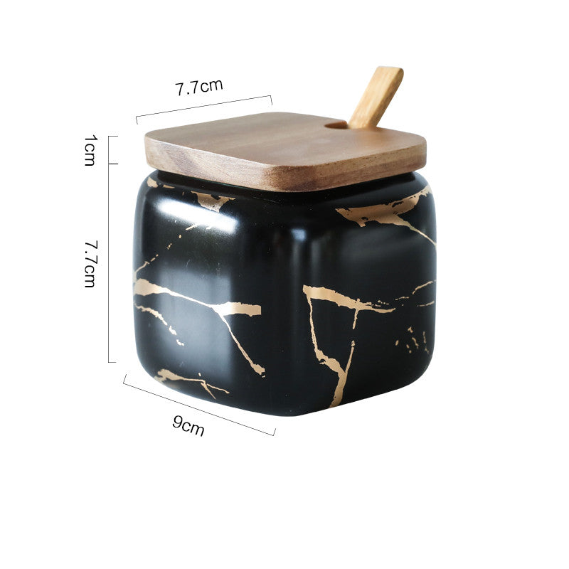 Elevate Your Kitchen Aesthetics with the Nordic Gold Marble Jar Set