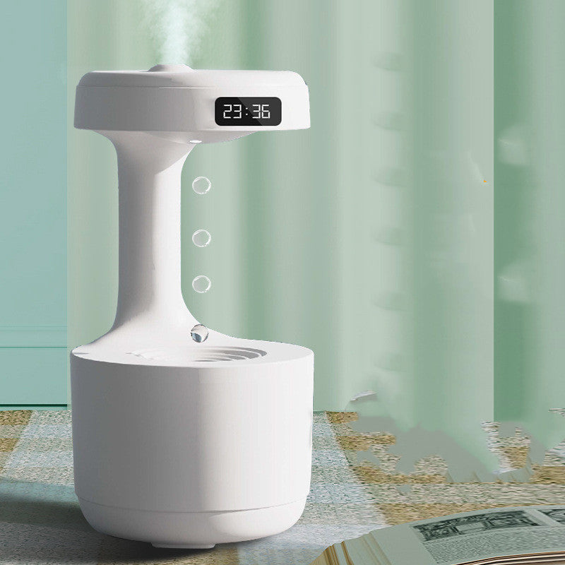 Transform Your Space with the Bedroom Anti-Gravity Humidifier & Clock Aroma Diffuser - Large Capacity for Mute, Heavy Fog Relaxation