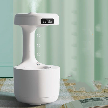 Transform Your Space with the Bedroom Anti-Gravity Humidifier & Clock Aroma Diffuser - Large Capacity for Mute, Heavy Fog Relaxation
