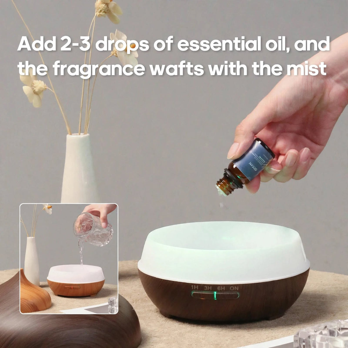 Wooden Aromatherapy Diffuser With Remote