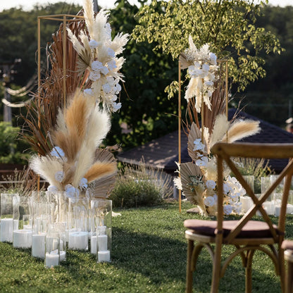 Faux Pampas Grass Decor Set
