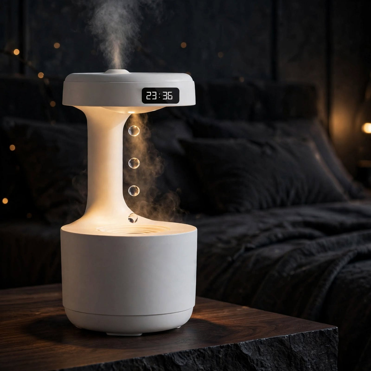  Anti-Gravity Humidifier & Clock Aroma Diffuser 