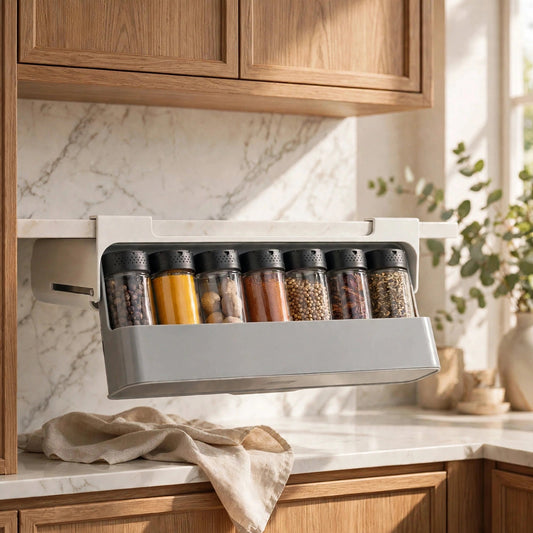 Seasoning Bottle Storage Rack - Modern Spice Jar Organizer
