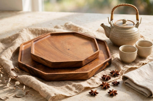 Japanese Acacia Wood Star Anise Tray