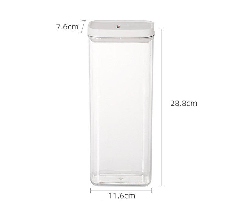 Stylish Transparent Airtight Square Storage Jar for Pasta - Keep Your Food Fresh!