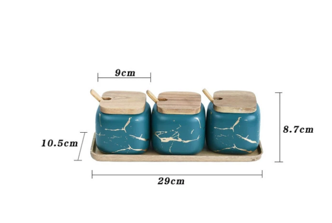 Elevate Your Kitchen Aesthetics with the Nordic Gold Marble Jar Set