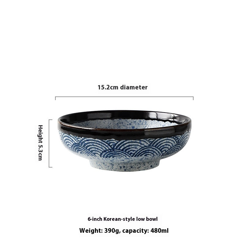 Elevate Your Dining Experience with the Elegant Sea Damaskeen Ceramic Bowl – A Stylish Addition to Any Tableware Collection