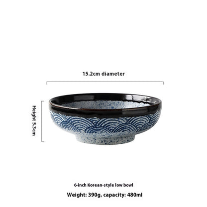 Elevate Your Dining Experience with the Elegant Sea Damaskeen Ceramic Bowl – A Stylish Addition to Any Tableware Collection