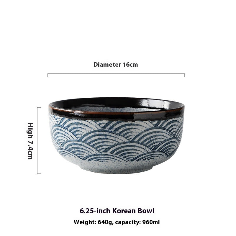 Elevate Your Dining Experience with the Elegant Sea Damaskeen Ceramic Bowl – A Stylish Addition to Any Tableware Collection