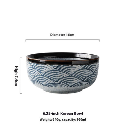 Elevate Your Dining Experience with the Elegant Sea Damaskeen Ceramic Bowl – A Stylish Addition to Any Tableware Collection