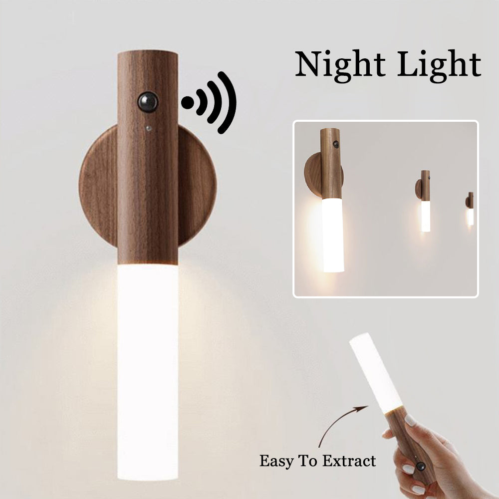 Illuminate Your Space with the LED USB Rechargeable Magnetic Wireless Night Light Featuring PIR Motion Sensor - Perfect for Corridors and Cabinets!