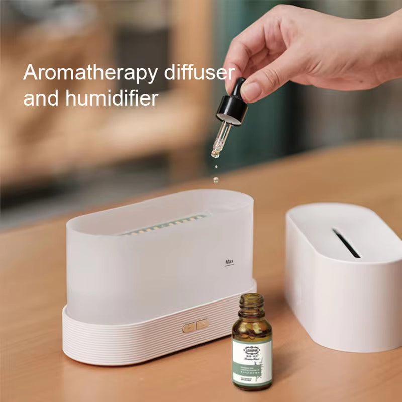 Transform Your Space with the Aroma Diffuser Air Humidifier - Ultrasonic Cool Mist Maker and LED Flame Lamp
