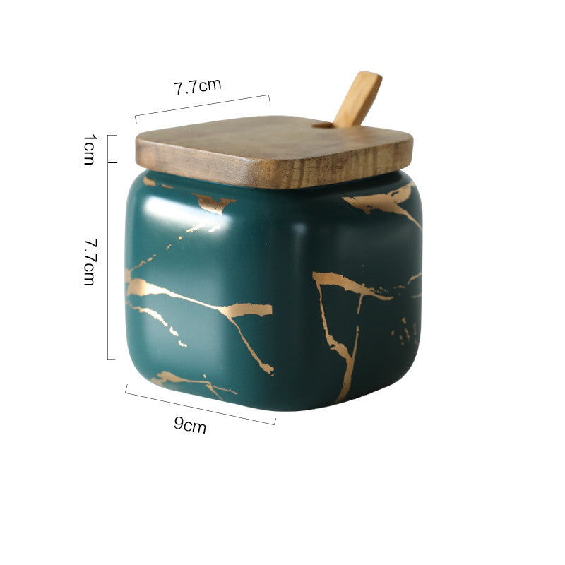 Elevate Your Kitchen Aesthetics with the Nordic Gold Marble Jar Set