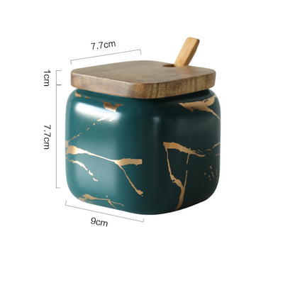 Elevate Your Kitchen Aesthetics with the Nordic Gold Marble Jar Set