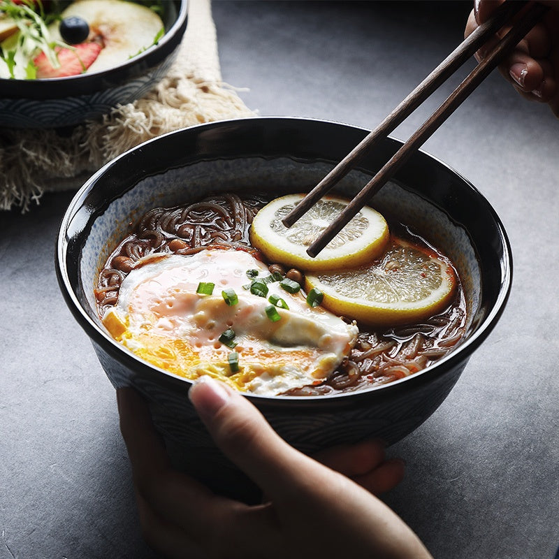 Elevate Your Dining Experience with the Elegant Sea Damaskeen Ceramic Bowl – A Stylish Addition to Any Tableware Collection