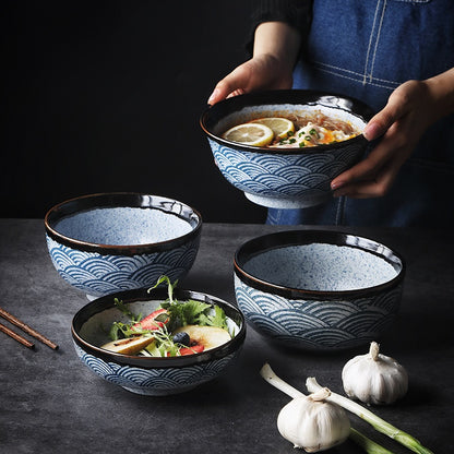 Elevate Your Dining Experience with the Elegant Sea Damaskeen Ceramic Bowl – A Stylish Addition to Any Tableware Collection