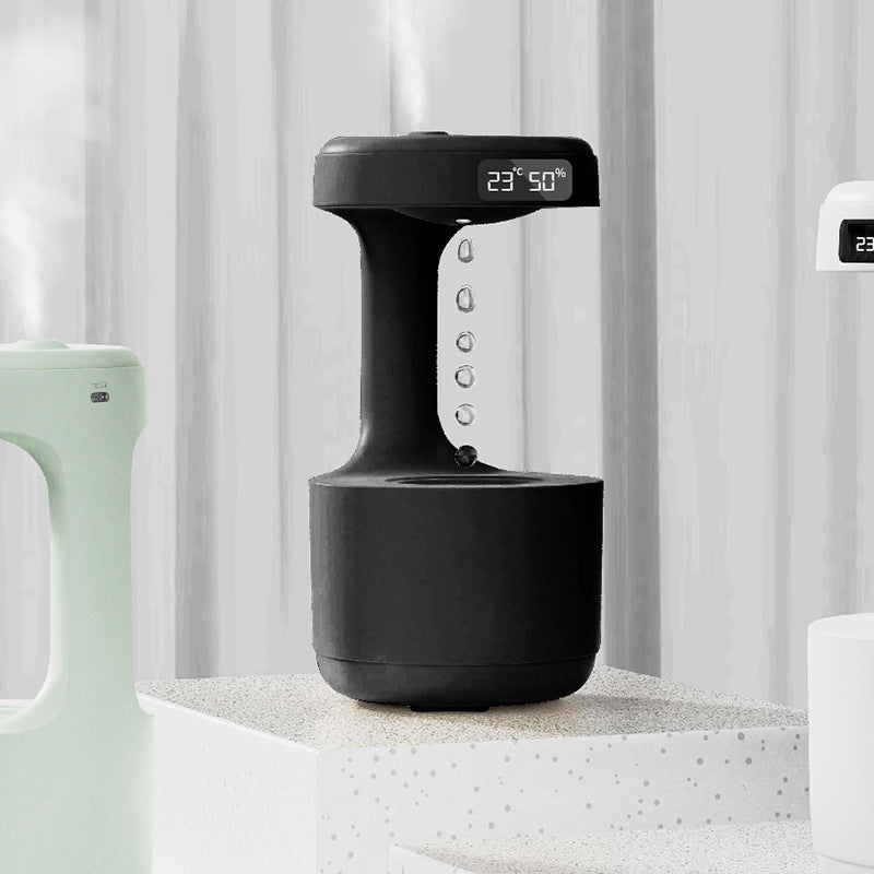 Transform Your Space with the Bedroom Anti-Gravity Humidifier & Clock Aroma Diffuser - Large Capacity for Mute, Heavy Fog Relaxation