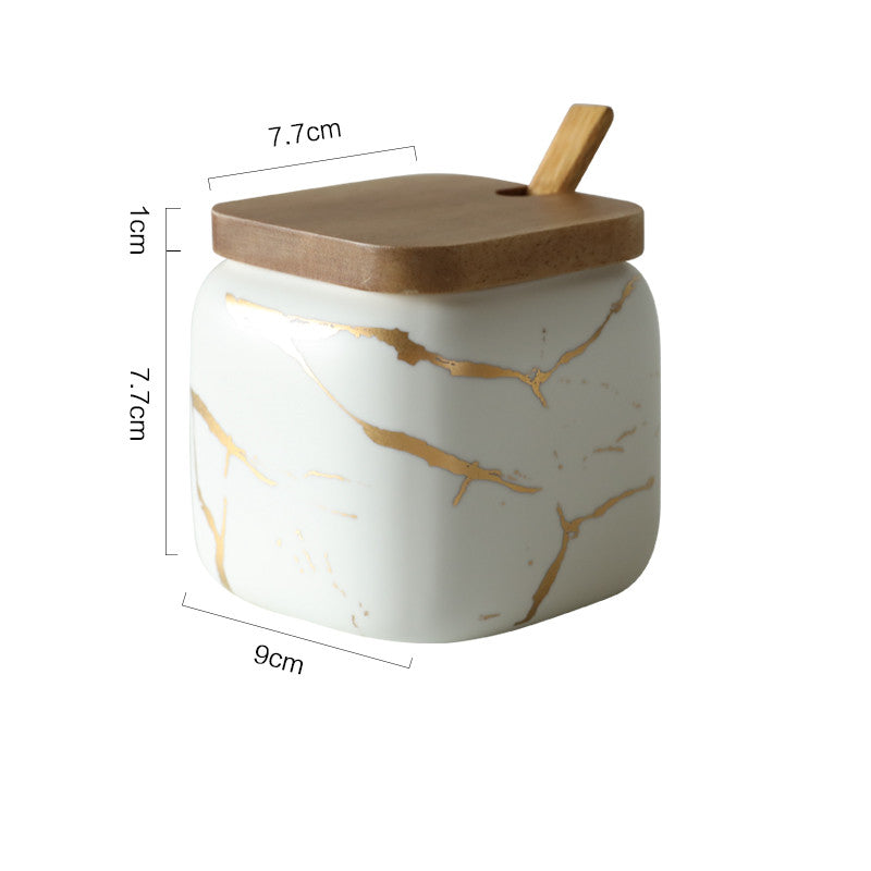 Elevate Your Kitchen Aesthetics with the Nordic Gold Marble Jar Set