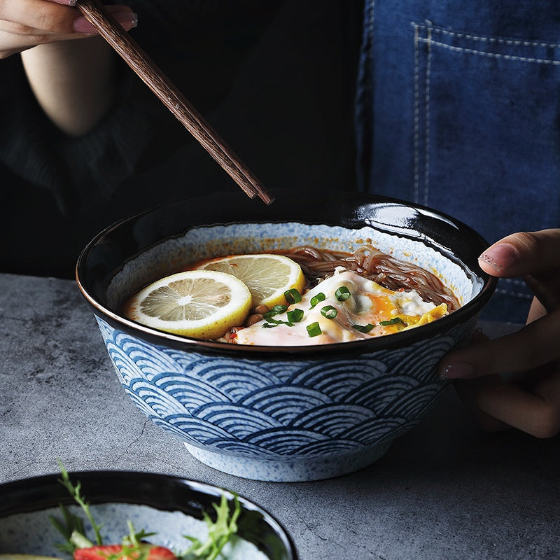 Elevate Your Dining Experience with the Elegant Sea Damaskeen Ceramic Bowl – A Stylish Addition to Any Tableware Collection