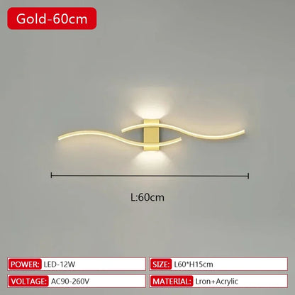 Illuminate Your Space with the Modern Long Strip LED Wall Lamp - Remote Control Dimming for Stylish Living Rooms, Bedrooms, and More!