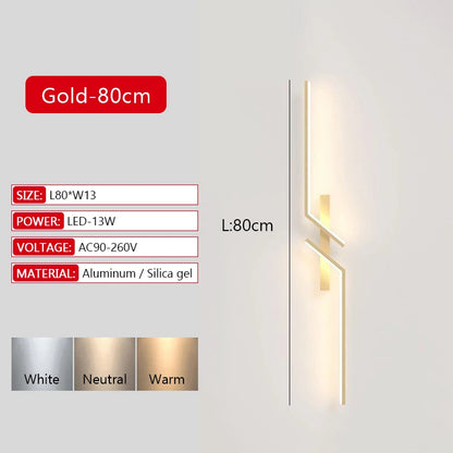 Illuminate Your Space with the Modern Long Strip LED Wall Lamp - Remote Control Dimming for Stylish Living Rooms, Bedrooms, and More!
