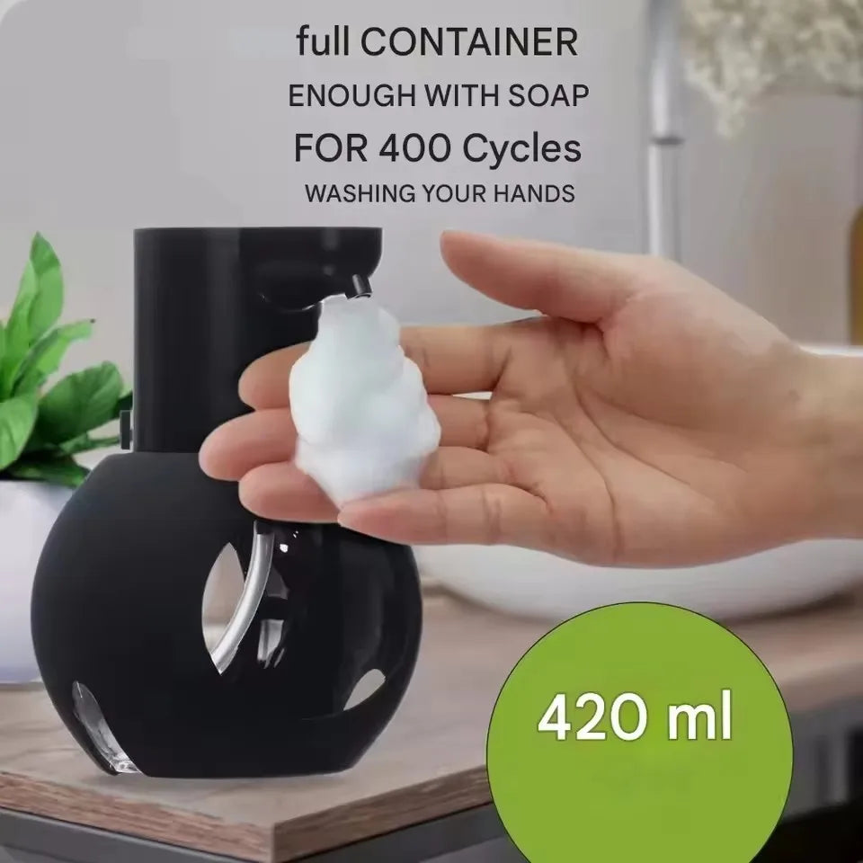 380ml Touchless Automatic Foam Soap Dispenser - USB Rechargeable with Smart Infrared Sensor