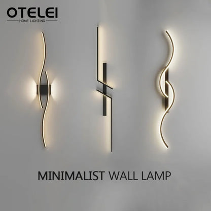 Illuminate Your Space with the Modern Long Strip LED Wall Lamp - Remote Control Dimming for Stylish Living Rooms, Bedrooms, and More!