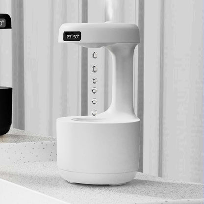 Transform Your Space with the Bedroom Anti-Gravity Humidifier & Clock Aroma Diffuser - Large Capacity for Mute, Heavy Fog Relaxation