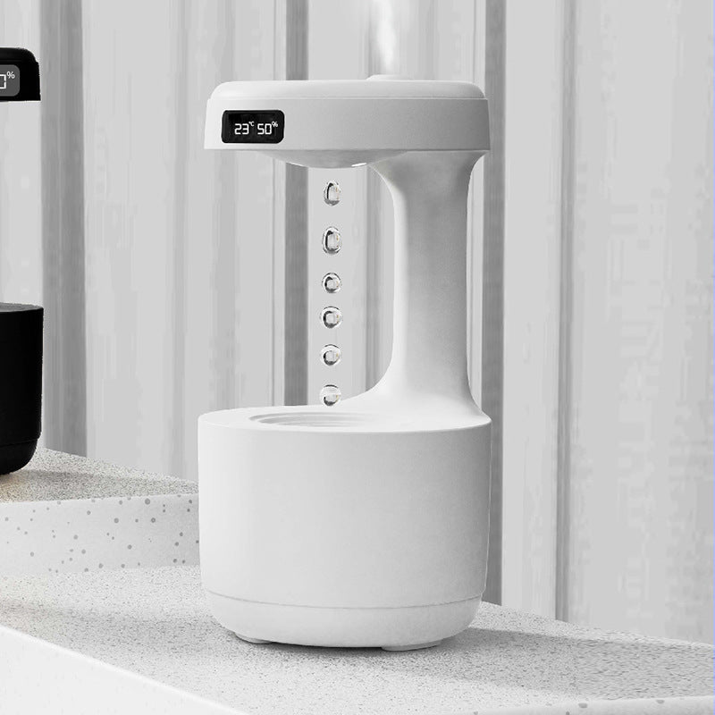 Transform Your Space with the Bedroom Anti-Gravity Humidifier & Clock Aroma Diffuser - Large Capacity for Mute, Heavy Fog Relaxation