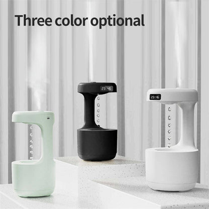 Transform Your Space with the Bedroom Anti-Gravity Humidifier & Clock Aroma Diffuser - Large Capacity for Mute, Heavy Fog Relaxation
