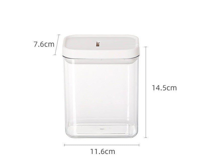 Stylish Transparent Airtight Square Storage Jar for Pasta - Keep Your Food Fresh!