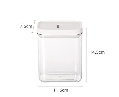 Stylish Transparent Airtight Square Storage Jar for Pasta - Keep Your Food Fresh!