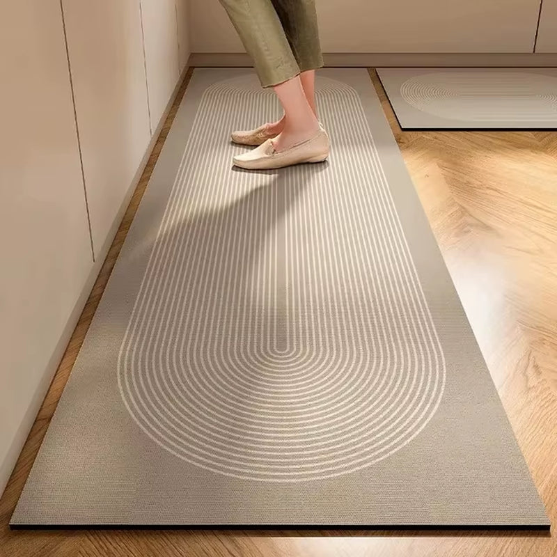Transform Your Kitchen with the New Japanese Style Soft Diatomite Mud Floor Mat - Super Absorbent, Anti-Slip, and Easy to Clean!