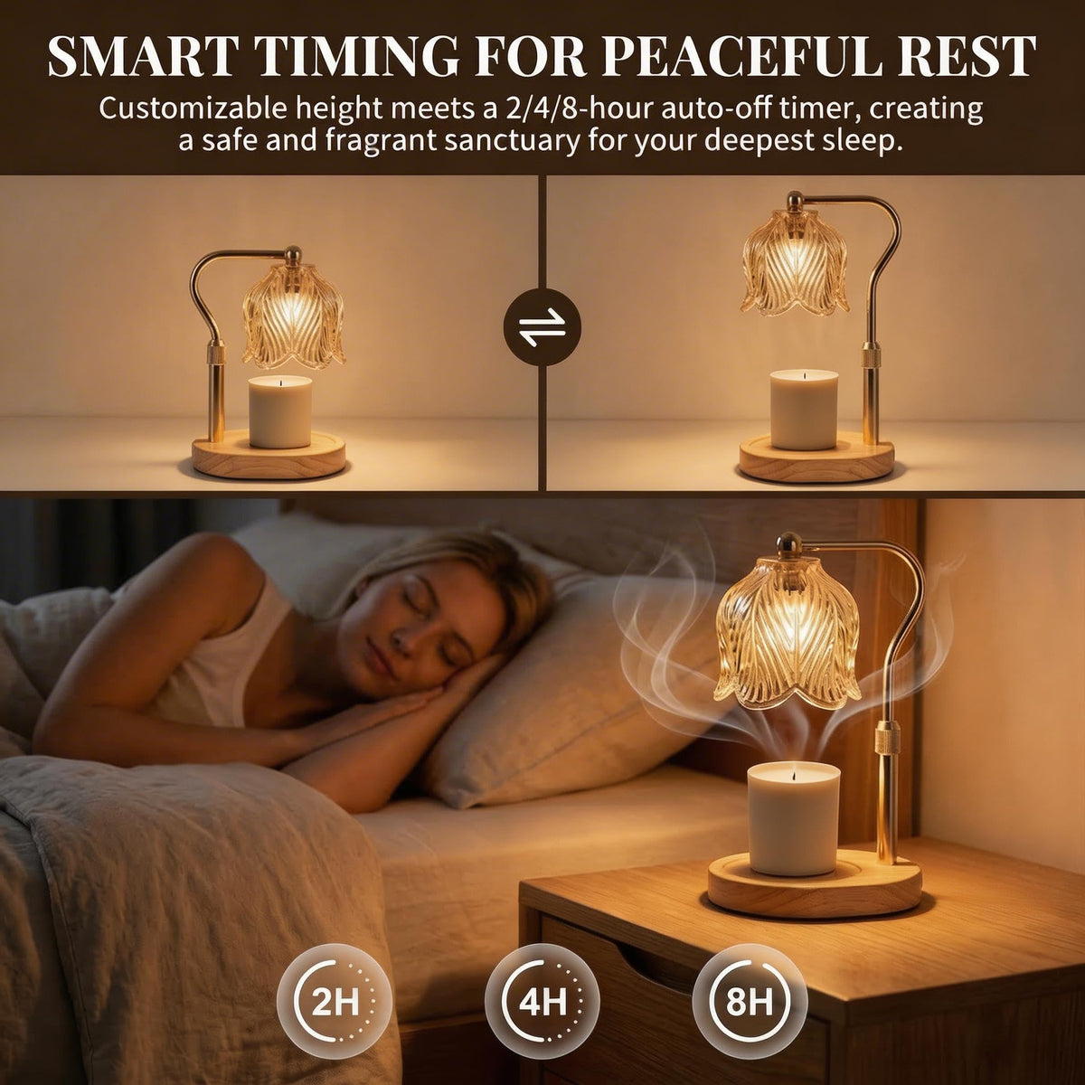 Candle Warmer Lamp with 2 Bulbs