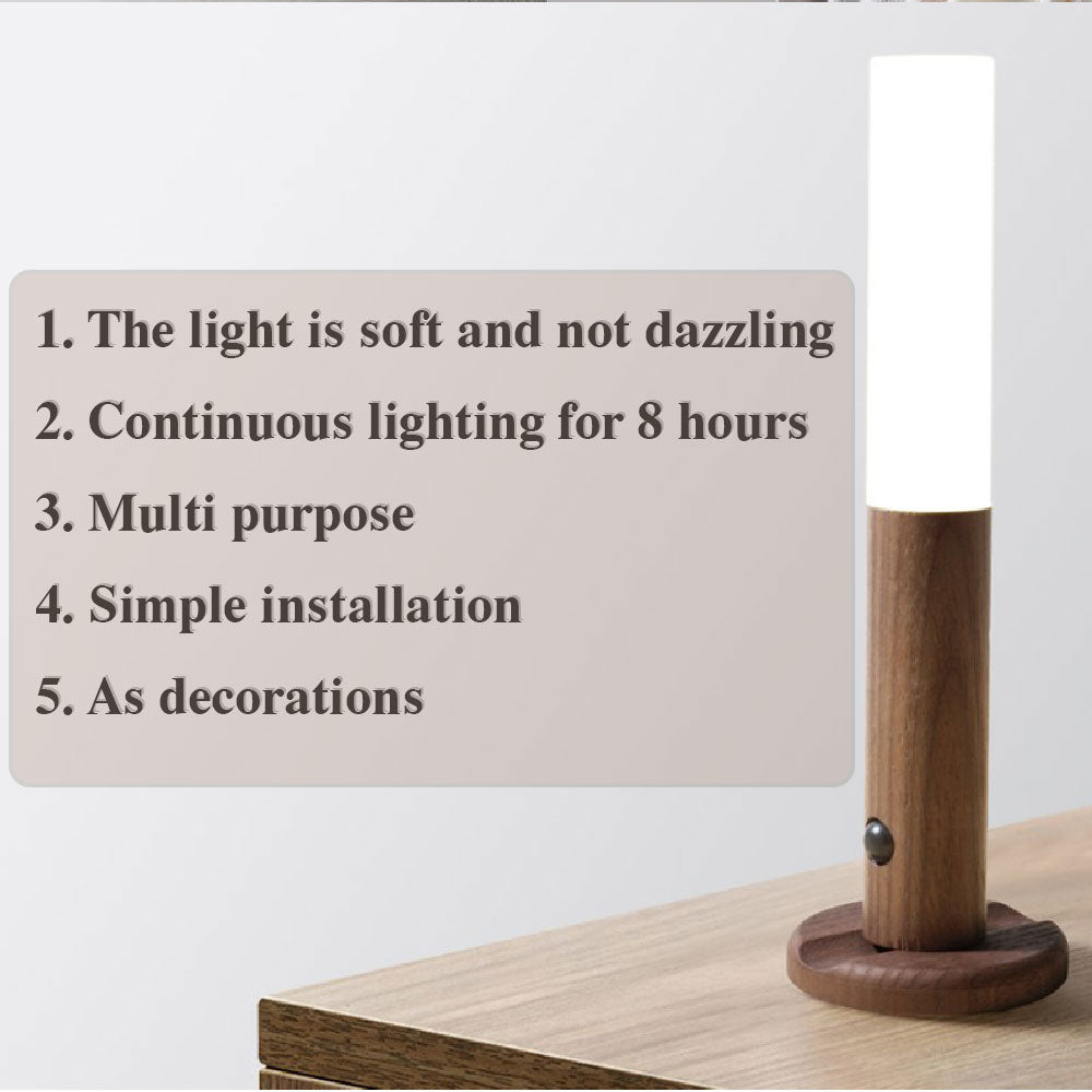 Illuminate Your Space with the LED USB Rechargeable Magnetic Wireless Night Light Featuring PIR Motion Sensor - Perfect for Corridors and Cabinets!